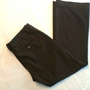 New York & Co. Dress pants, brown striped,8 petite